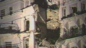 Aftermath of the IRA bomb in Brighton