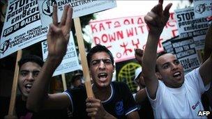Immigrants' protest in Athens on 20 July 2010