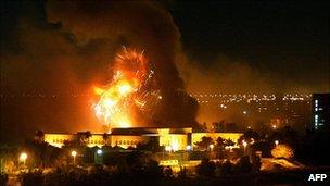 Bombing of Saddam Hussein's palace in March 2003