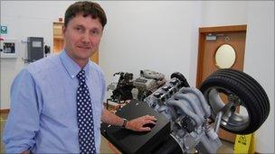 Chief engineer Steve Doyle with the three-cylinder range extender