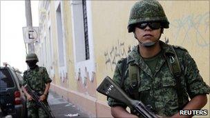 Mexican soldiers in Guadalajara, July 30 2010