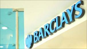 Barclays branch sign