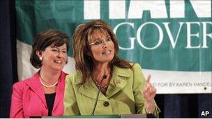 Sarah Palin and Karen Handel