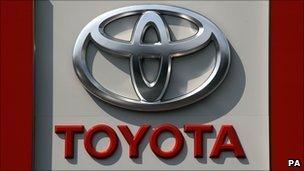 File image of a Toyota badge