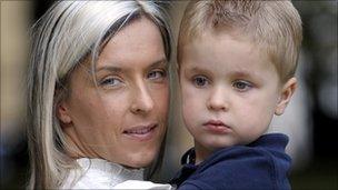 Caroline Haywood and her son Harvey Dellar