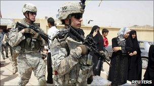 US troops in Kerbala, Iraq, 11 Aug 2010