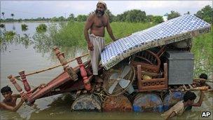 Flood victims in Pakistan