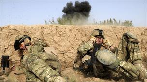 British soldiers in Afghanistan. Pic: Cpl Barry Lloyd/MoD/AFP