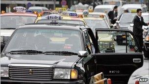File image of taxis in Tokyo