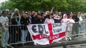 EDL protest in July in Dudley