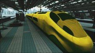 Concept image of high-speed train
