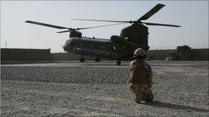 Helicopter and soldier (Library)