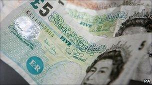 five pound notes