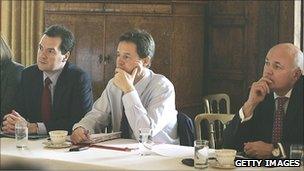 George Osborne, Nick Clegg and Iain Duncan Smith