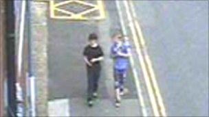 CCTV of teenage suspects