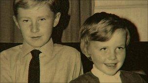 Mark Eakin with his sister Kathryn who was eight when she was killed in Claudy
