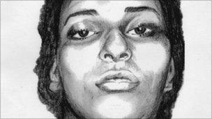 A sketch of Fatima Kama released by the police