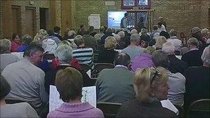 Public meeting at Leighton village hall, near Welshpool