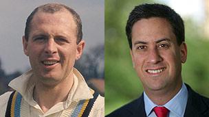 Geoffrey Boycott and Ed Miliband