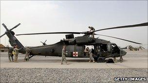 US Black Hawk helicopter