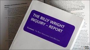 A copy of the inquiry report into the death of Billy Wright in December 1997