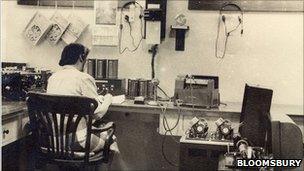 Spy listening to telephone exchanges in 1943