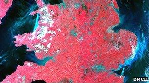 Britain pictured by the UK DMC satellite (DMCii)