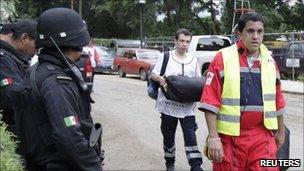Rescue team arrives in Oaxaca
