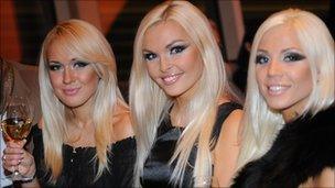 The girl group Olialia Babes, part of the Lithuanian blonde project