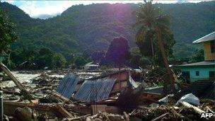 Aftermath of flooding in Teluk Wondama, West Papua province - 5 Oct 2010