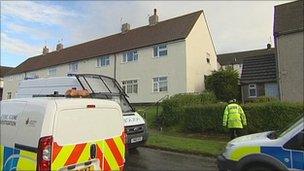 Burnley murder scene on Wednesday