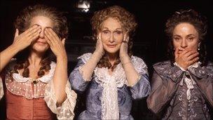 Actors in period costume for BBC drama Aristocrats