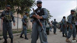 Afghan police in Kabul