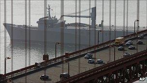 Traffic on the Golden Gate bridge (file pic)