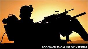 A Canadian soldier in Afghanistan
