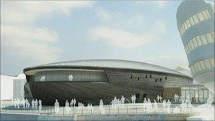 Computer image of new Mary Rose museum