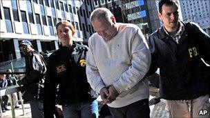 Michael Dobrushin is detained by FBI officials in New York, US (13 Oct 2010)