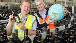 Plant manager Michael Hailes and shift manager Manus Rogan at the Baileys bottling plant in Mallusk