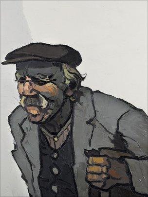 Sir Kyffin Williams' portrait of his close friend Thomas Jones from Anglesey
