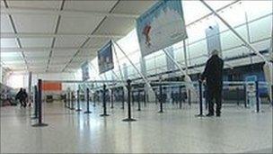 Empty EMA departure lounge