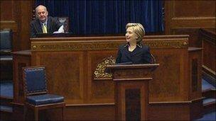 Hilary Clinton at Stormont
