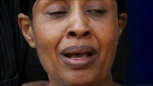 Tsehaynesh Medhani, the mother of murdered schoolgirl Arsema Dawit