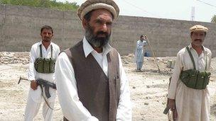 Haji Hashim Ali at the community housing project near Alizai town