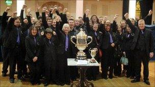 Wantage Silver 'A' Band winning the Borough of Hove trophy