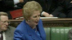 Thatcher in Commons