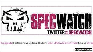 Screengrab of the Specwatch website