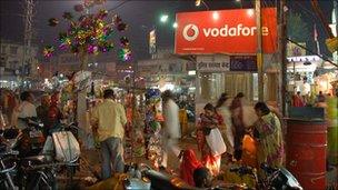 Vodafone sign in Bhopal, India