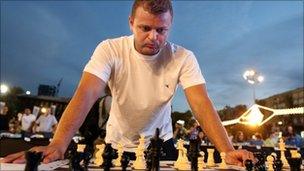 Israeli grandmaster Alik Gershon in Tel Aviv