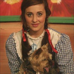 Andrea Franklin and doggie linguist Rosie played Dorothy and Toto