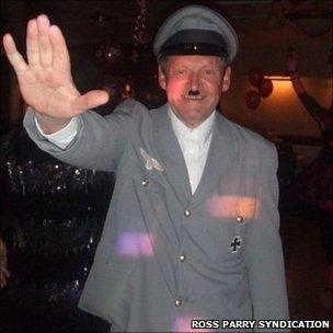 Mike Gardner in Hitler costume